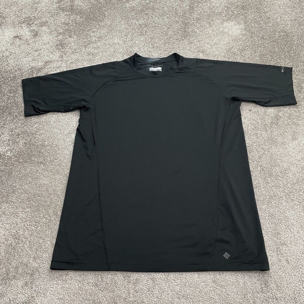 Columbia Omni Shade Vintage Heavyweight Active T-Shirt Mens Large Black Crew Tee